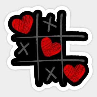 Hearts and Crosses Sticker